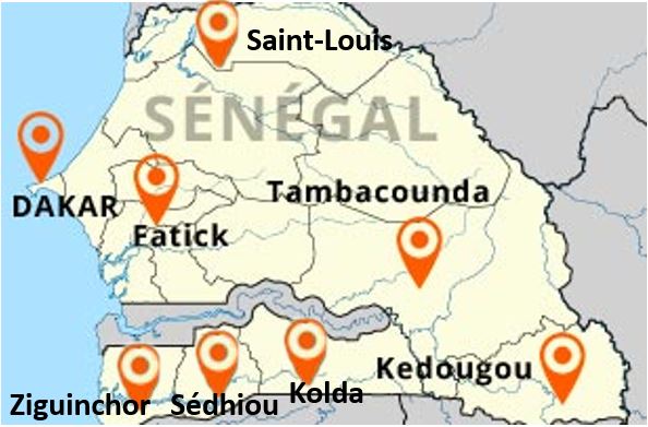 Carte Senegal